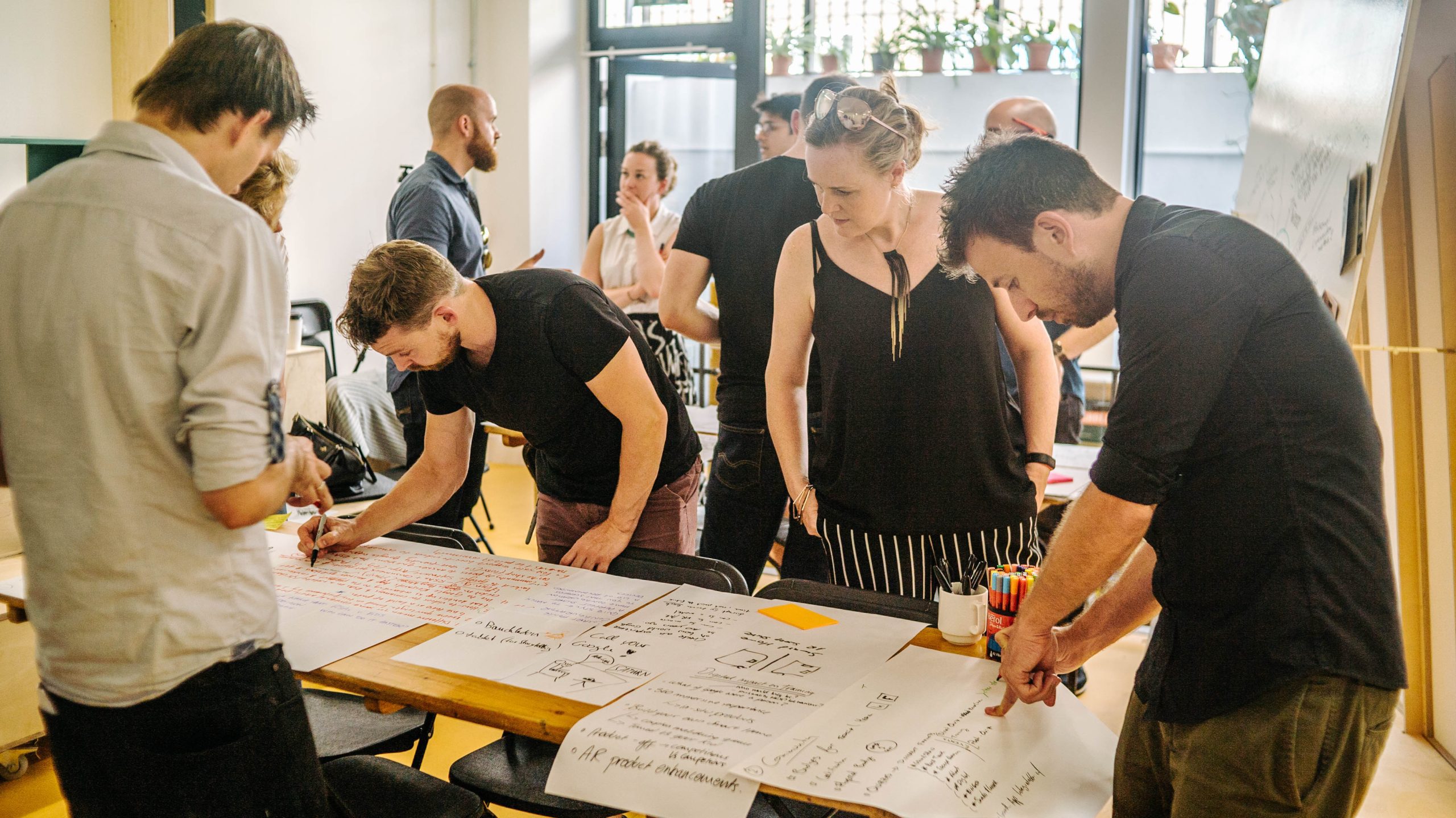 Group of people in creative workshop facilitation